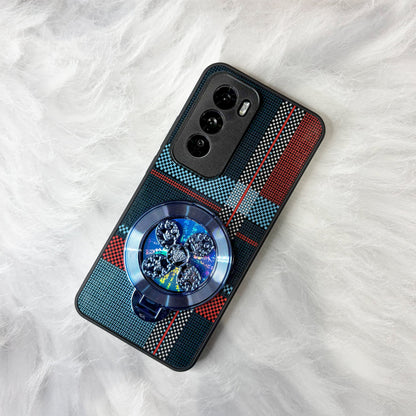 Oppo Reno 12 Pro Blue Grid Rich Wheel Case