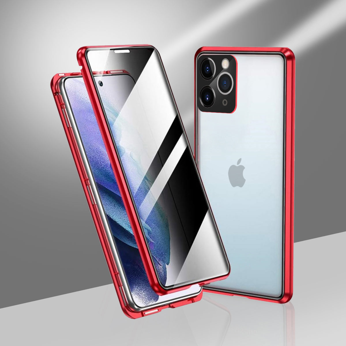 iPhone 11 Pro Max Double Magnetic Privacy Glass Back 360° Protection Cover