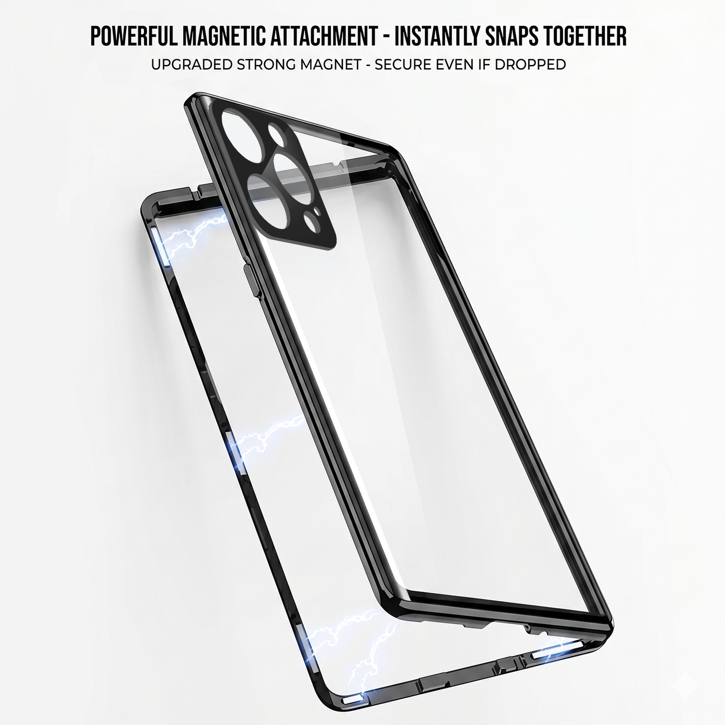 iPhone 12 Pro Max Double Magnetic Privacy Glass Back 360° Protection Cover