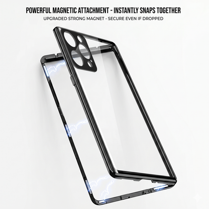 iPhone 12 Pro Max Double Magnetic Privacy Glass Back 360° Protection Cover