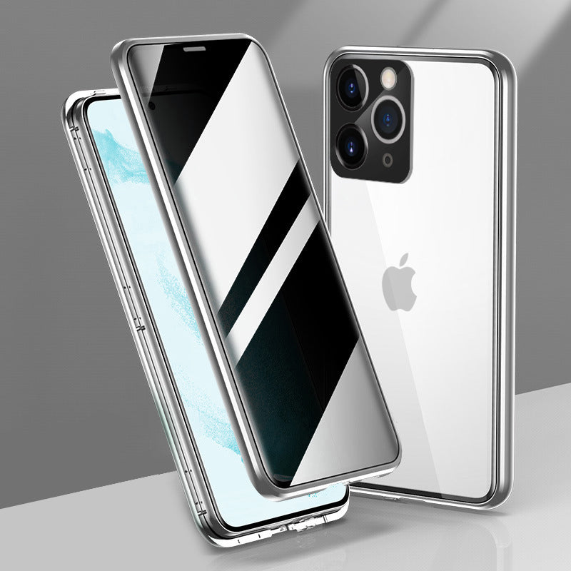 iPhone 11 Pro Max Double Magnetic Privacy Glass Back 360° Protection Cover