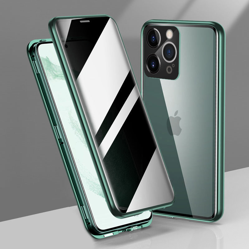 iPhone 12 Pro Max Double Magnetic Privacy Glass Back 360° Protection Cover