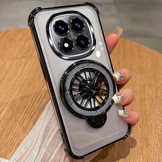 Redmi Note 14 Pro 5G Premium Stress Buster Wheel Rotating Shockproof Airbags Case