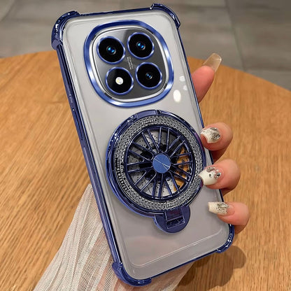 Redmi Note 14 Pro 5G Premium Stress Buster Wheel Rotating Shockproof Airbags Case