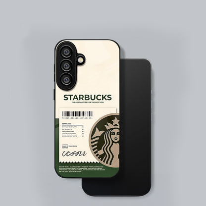 Samsung Galaxy A36 5G Premium Acrylic Shockproof Glass Back Case (Starbucks)