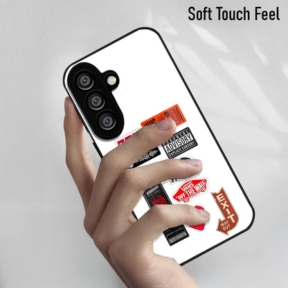 Samsung Galaxy A36 5G Premium Acrylic Shockproof Glass Back Case (Sticker Bundle Case)