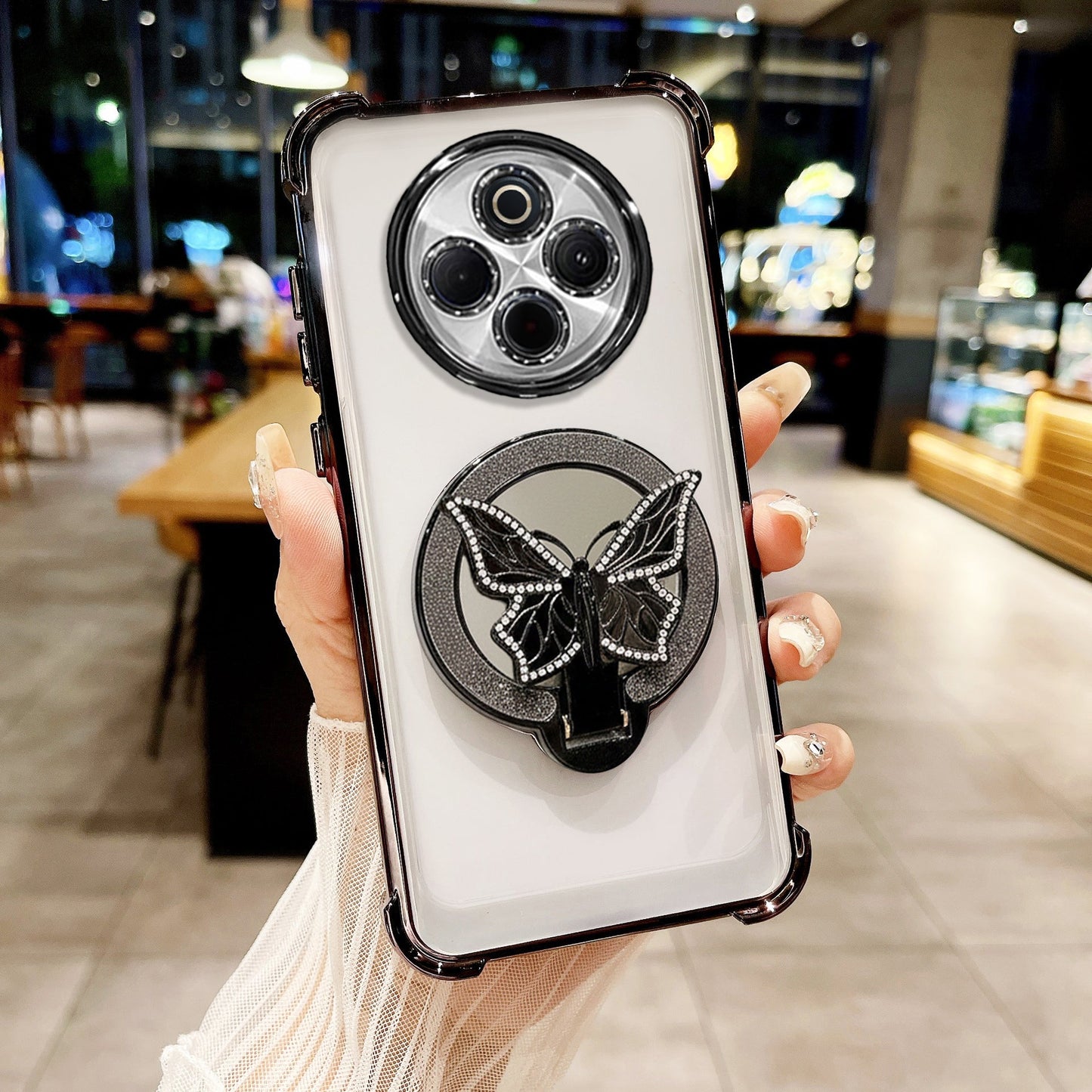 Vivo T4 5G Premium Butterfly Stand Airbags Case