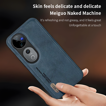 Vivo V40 Pro 5G Skin Feel Shockproof Magnetic Phone PU Leather Case