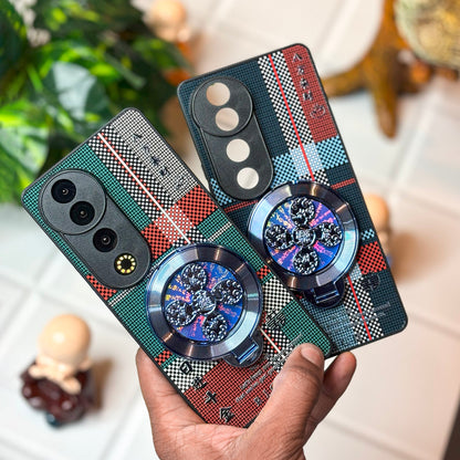 Vivo V40 Pro 5G Rich Manifestation Wheel Grid Pattern Back Case