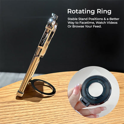 Vivo V70 Elite 5G Original Luxury Magnifier Ring Stand Shockproof Airbags Corner Case