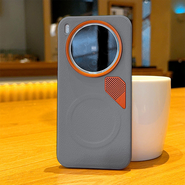 Vivo X300 5G Premium Magnetic Heat Dissipation Vegan Leather Case
