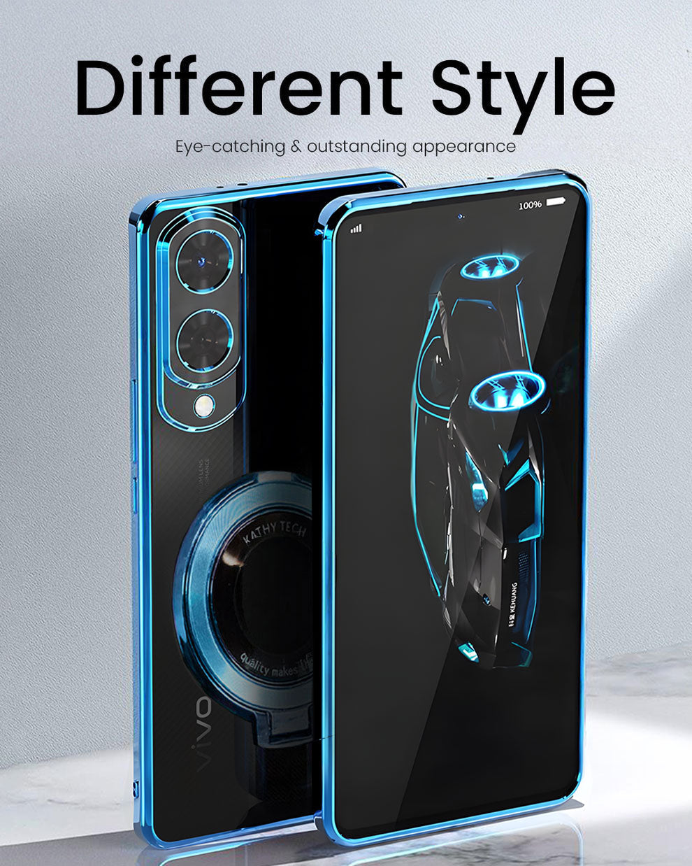 Vivo Y28 5G Magnifier Electroplating Case