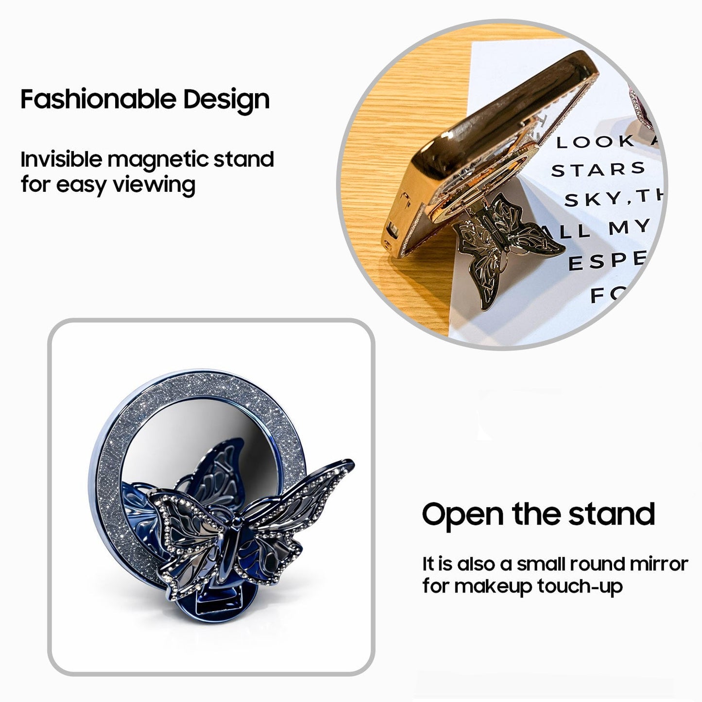 Vivo Y400 Pro 5G Premium Butterfly Stand Airbags Case