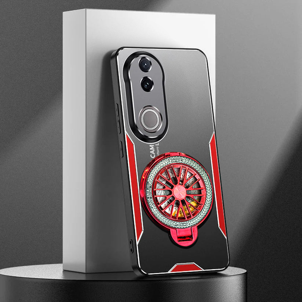 Vivo V50 5G Stress Buster Wheel Aluminium Metal Scratch Resistant Back Case