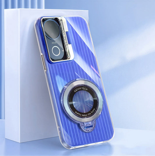 Vivo V50 5G hybrid case with ring stand and camera magnifier.