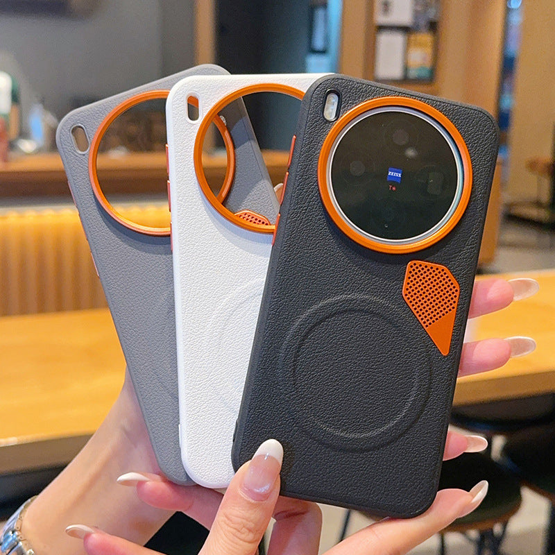 Vivo X300 5G Premium Magnetic Heat Dissipation Vegan Leather Case