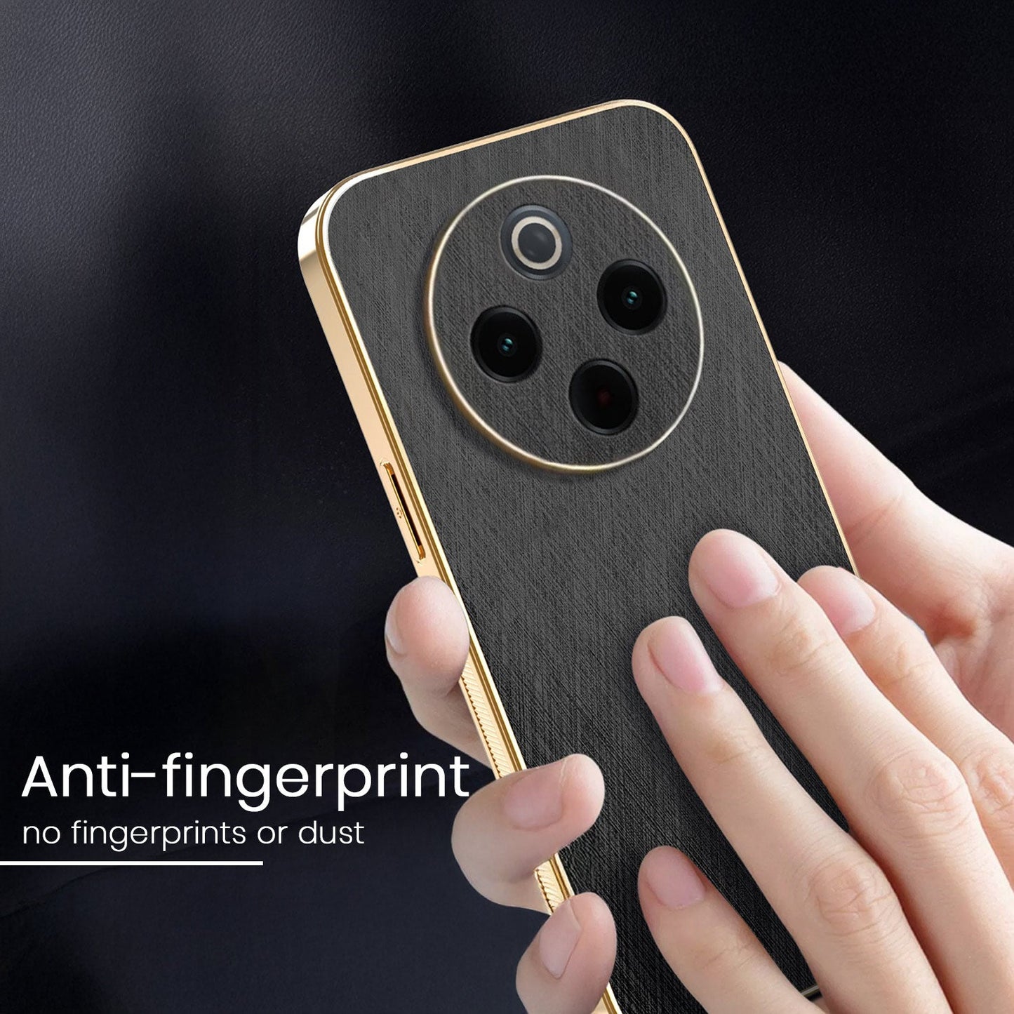 Vivo T4 5G Premium Electroplated Frame Gold Thread Pattern Soft Case