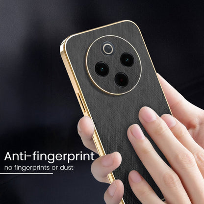 Vivo T4 5G Premium Electroplated Frame Gold Thread Pattern Soft Case