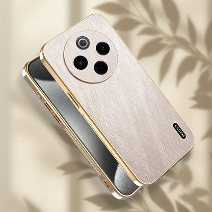 Vivo T4 5G Premium Electroplated Frame Gold Thread Pattern Soft Case