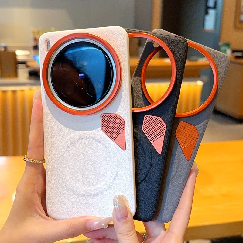 Vivo X300 Pro 5G Premium Magnetic Heat Dissipation Vegan Leather Case