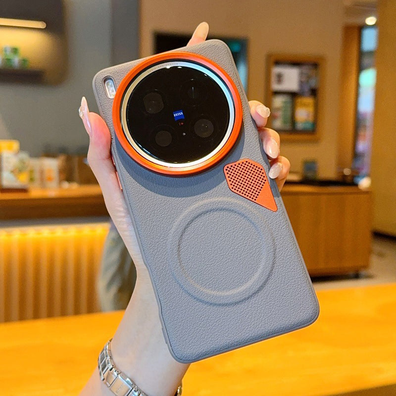 Vivo X300 Pro 5G Premium Magnetic Heat Dissipation Vegan Leather Case