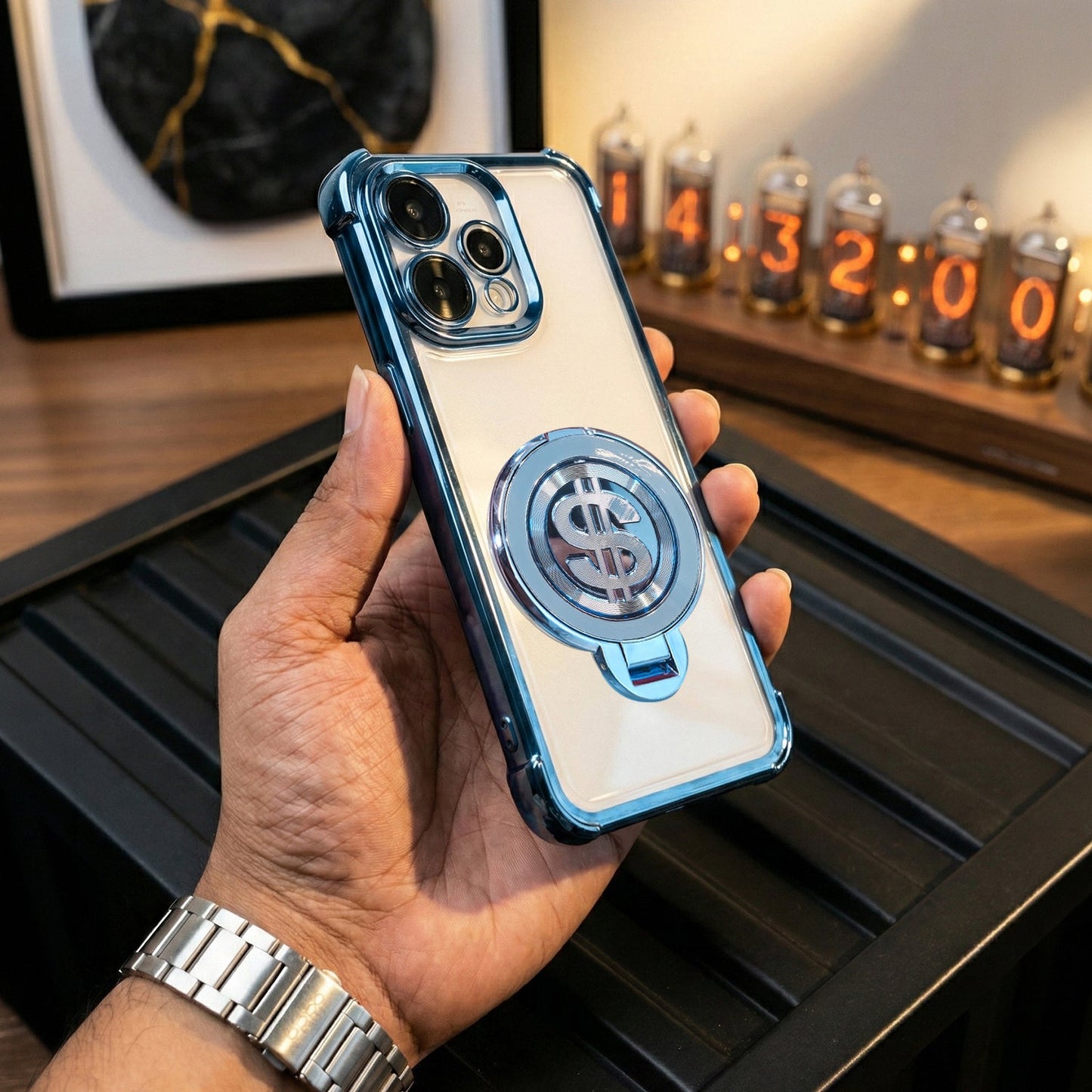 Oppo Reno 15 5G Four Corner Airbags 100% Original Astro Money Magnet Rotating Dollar Case