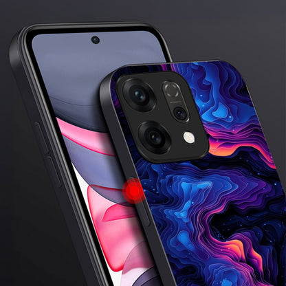 Oppo Reno 14 5G Premium Acrylic Shockproof Glass Back Case (Luminous TopoGlow)