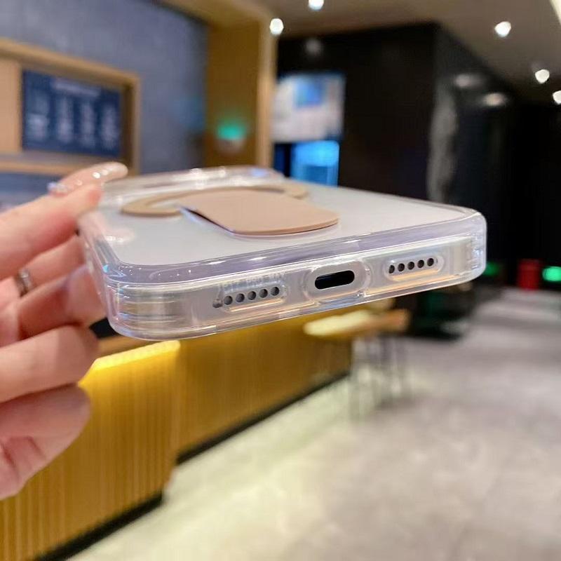iPhone 17 Pro & Pro Max Ultra-Slim With Grip Style Phone Stand Clear Case