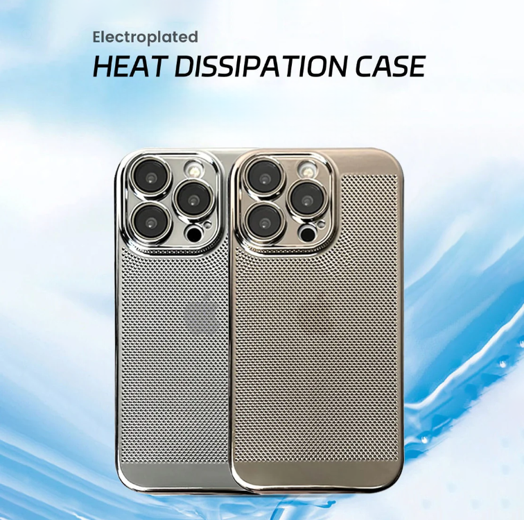 iPhone 14/15/16 Pro New Mesh Red Electroplated Precision Heat Dissipation iPhone Case