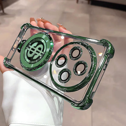 OPPO F27 PRO 5G Four Corner Airbags 100% Original Astro Money Magnet Rotating Dollar Case