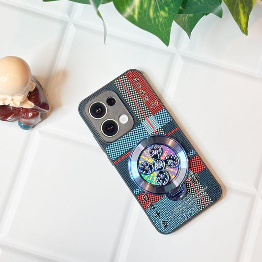 Oppo Reno13 Blue Grid Wheel Case