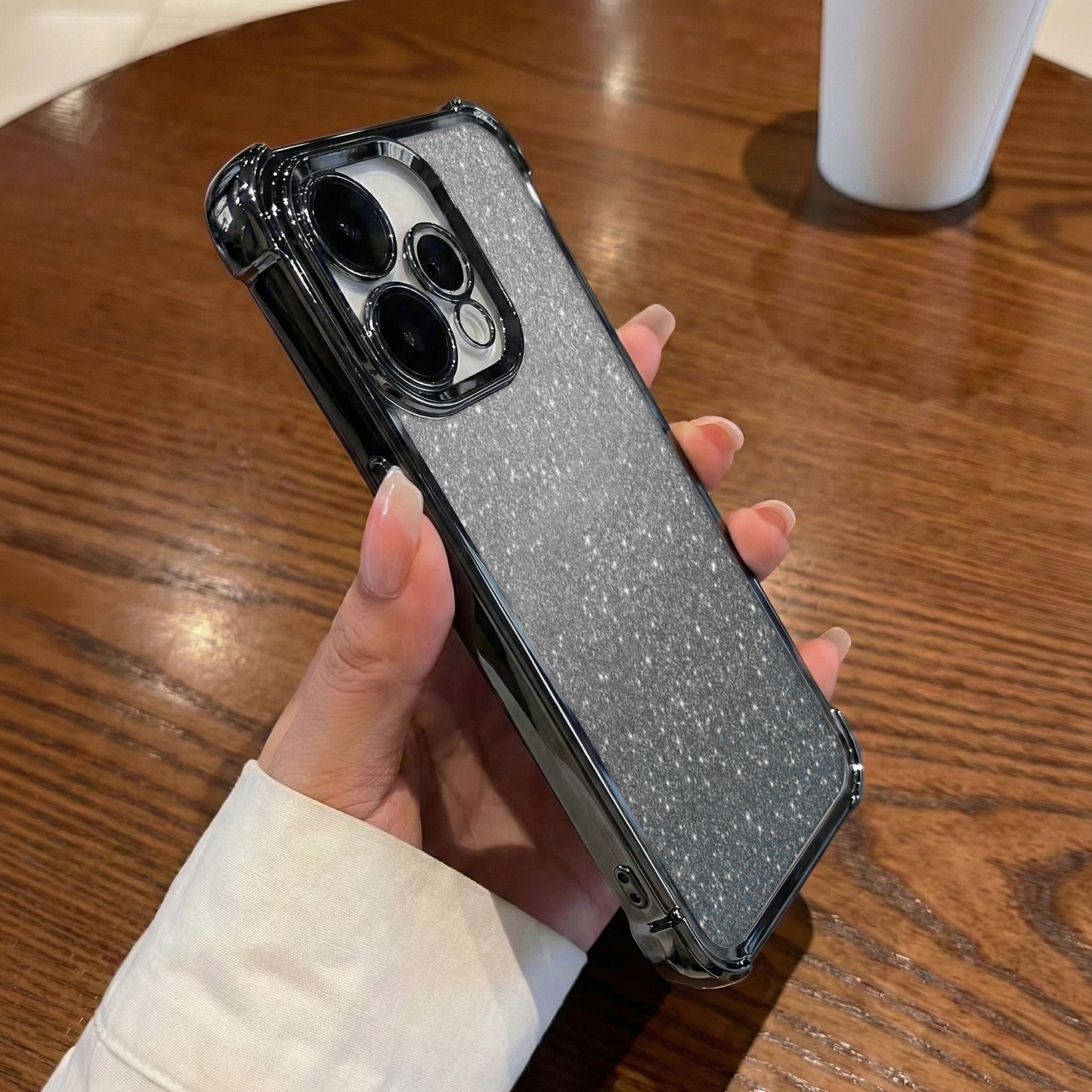 Oppo Reno 15 5G Luxury Shimmer Shockproof Airbag Case