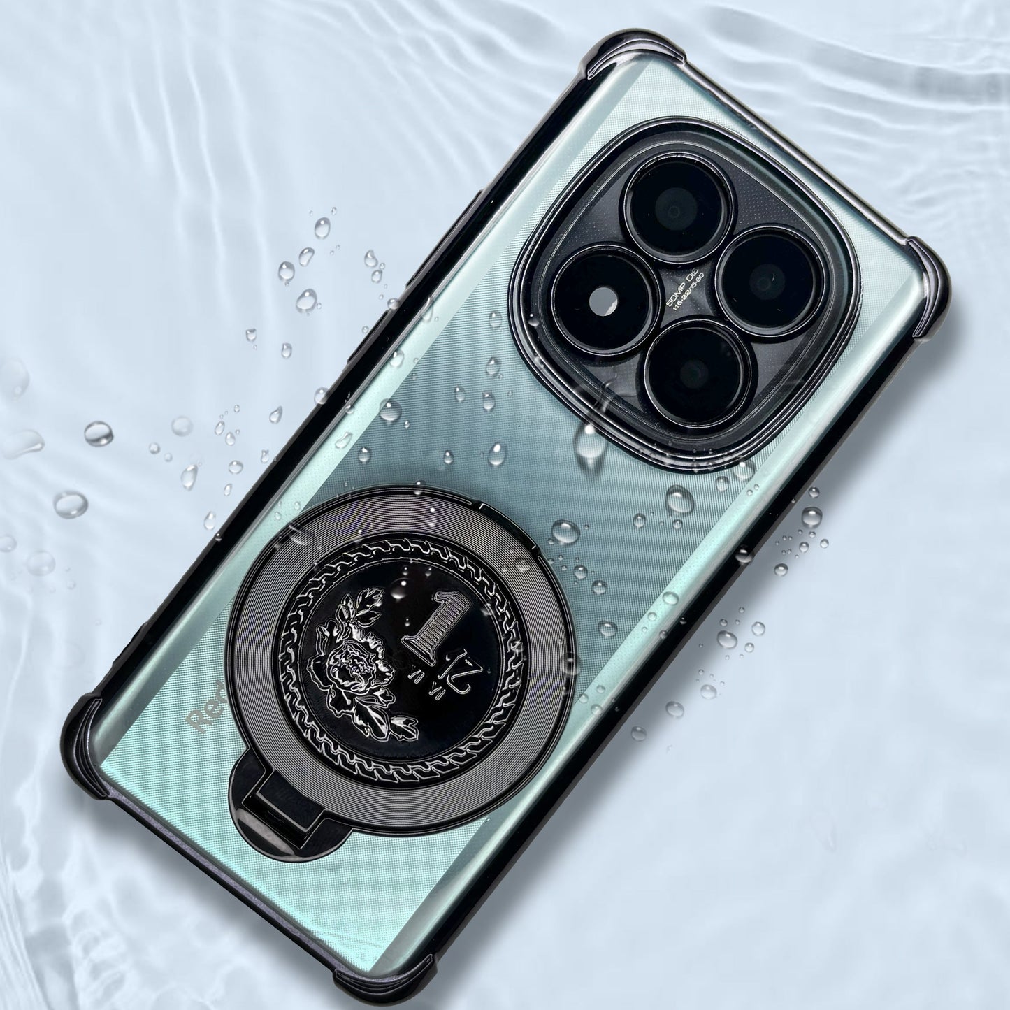 Redmi Note 14 Pro+ 5G Transparent 1 Billion Edition Rotating Cluster Phone Case