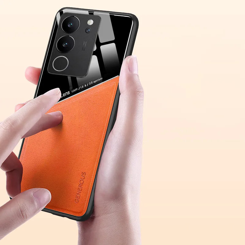 Vivo V29 5G luxury Generous® Leather Protective Back Case