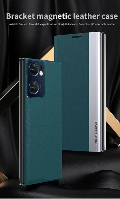 Oppo Reno 7 5G Magnetic Flip Leather Case